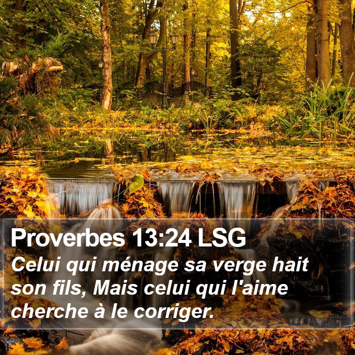 Proverbes 13:24 LSG Bible Study