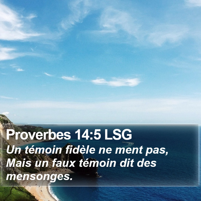 Proverbes 14:5 LSG Bible Study