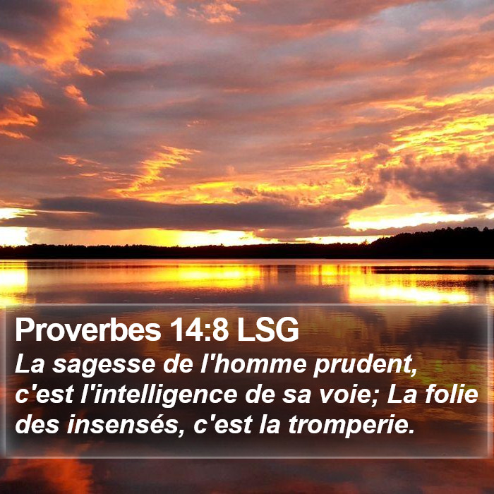 Proverbes 14:8 LSG Bible Study