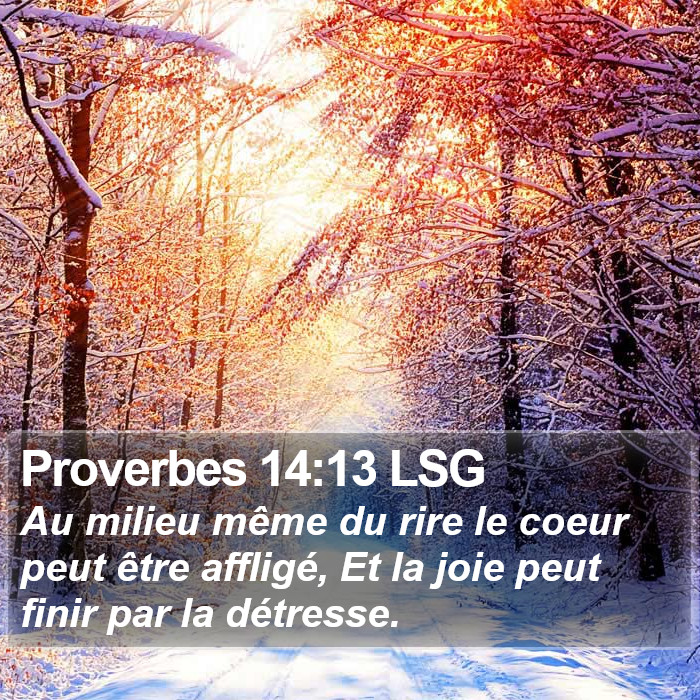 Proverbes 14:13 LSG Bible Study