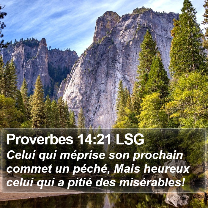 Proverbes 14:21 LSG Bible Study