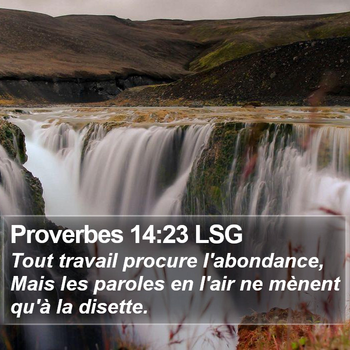 Proverbes 14:23 LSG Bible Study
