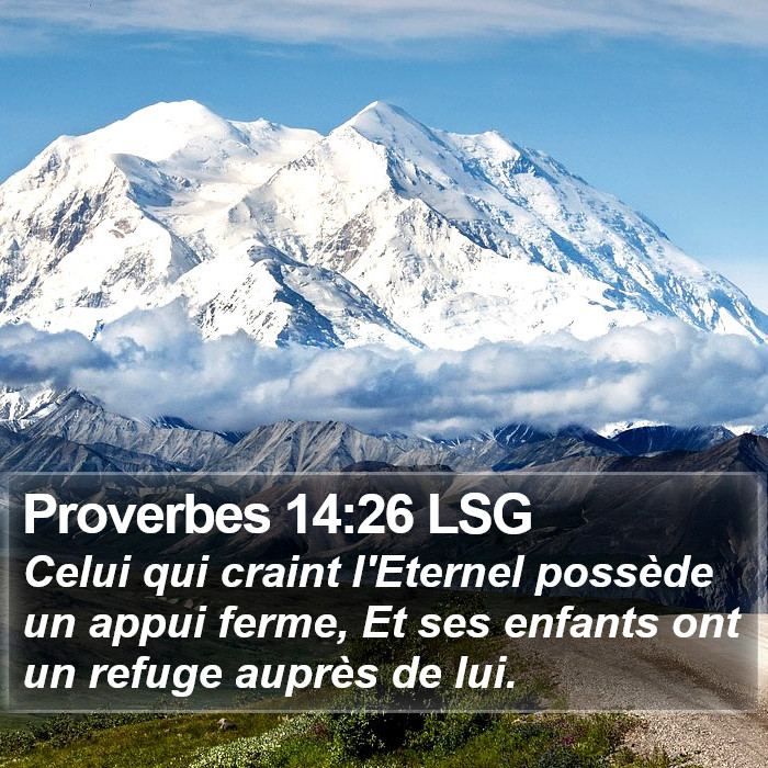 Proverbes 14:26 LSG Bible Study