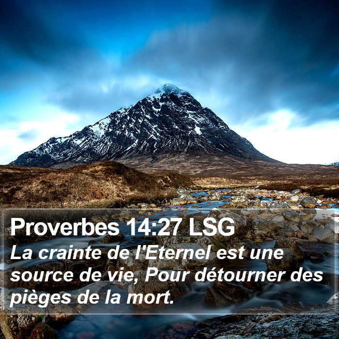 Proverbes 14:27 LSG Bible Study