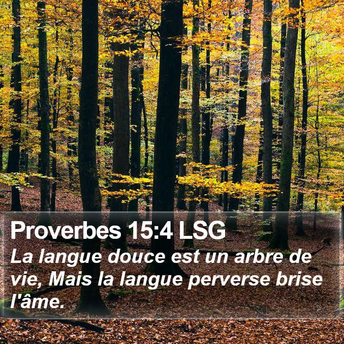 Proverbes 15:4 LSG Bible Study