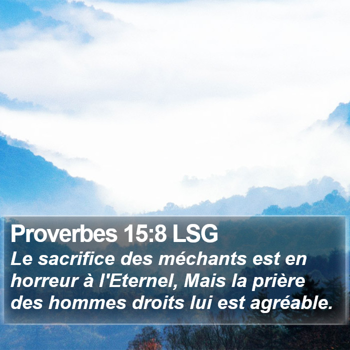 Proverbes 15:8 LSG Bible Study