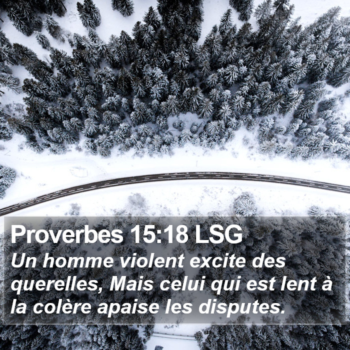 Proverbes 15:18 LSG Bible Study