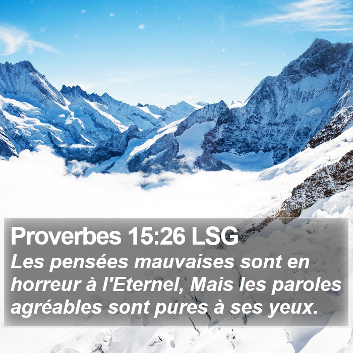 Proverbes 15:26 LSG Bible Study