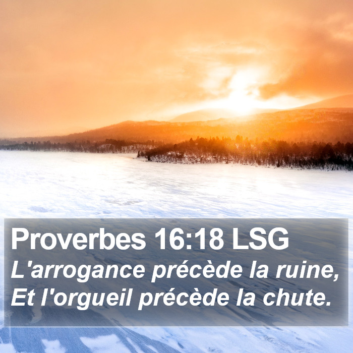 Proverbes 16:18 LSG Bible Study