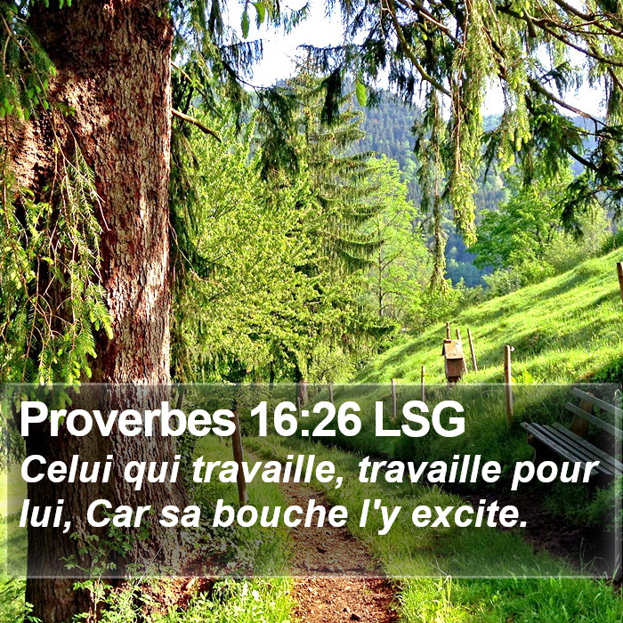 Proverbes 16:26 LSG Bible Study