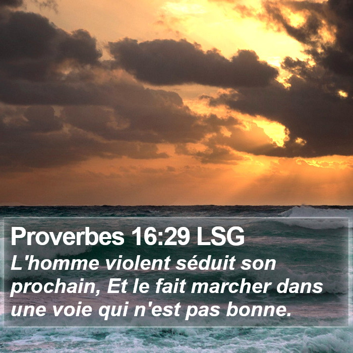 Proverbes 16:29 LSG Bible Study