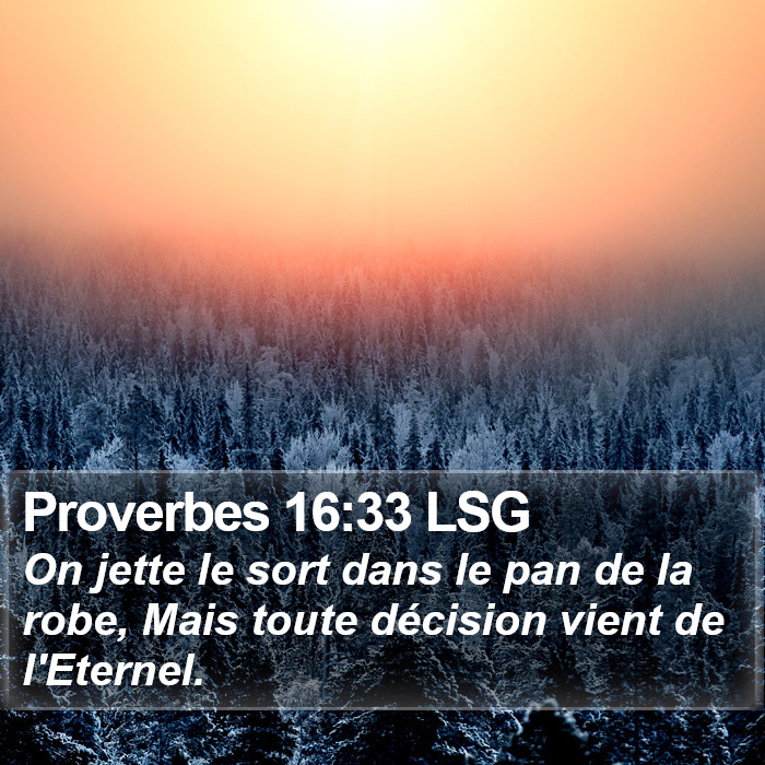 Proverbes 16:33 LSG Bible Study