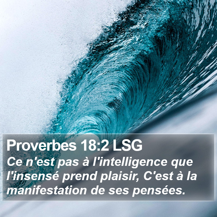 Proverbes 18:2 LSG Bible Study