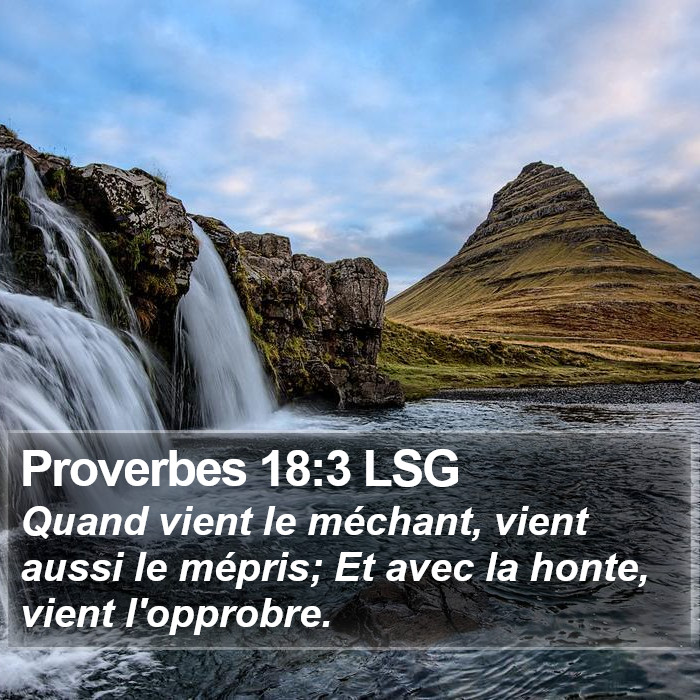 Proverbes 18:3 LSG Bible Study