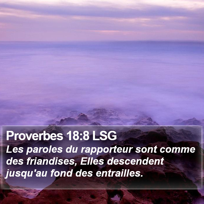 Proverbes 18:8 LSG Bible Study