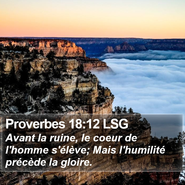Proverbes 18:12 LSG Bible Study