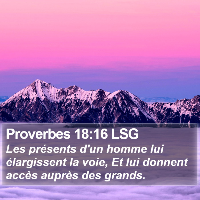 Proverbes 18:16 LSG Bible Study