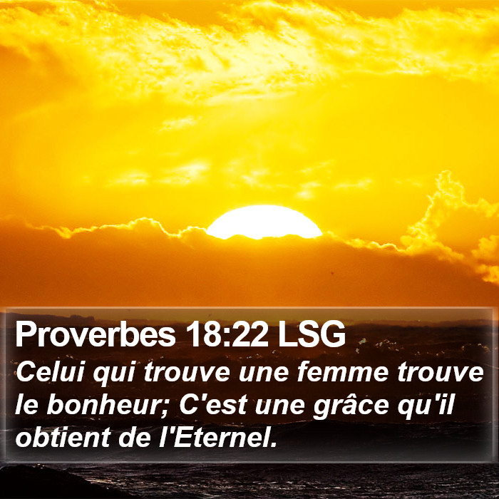 Proverbes 18:22 LSG Bible Study