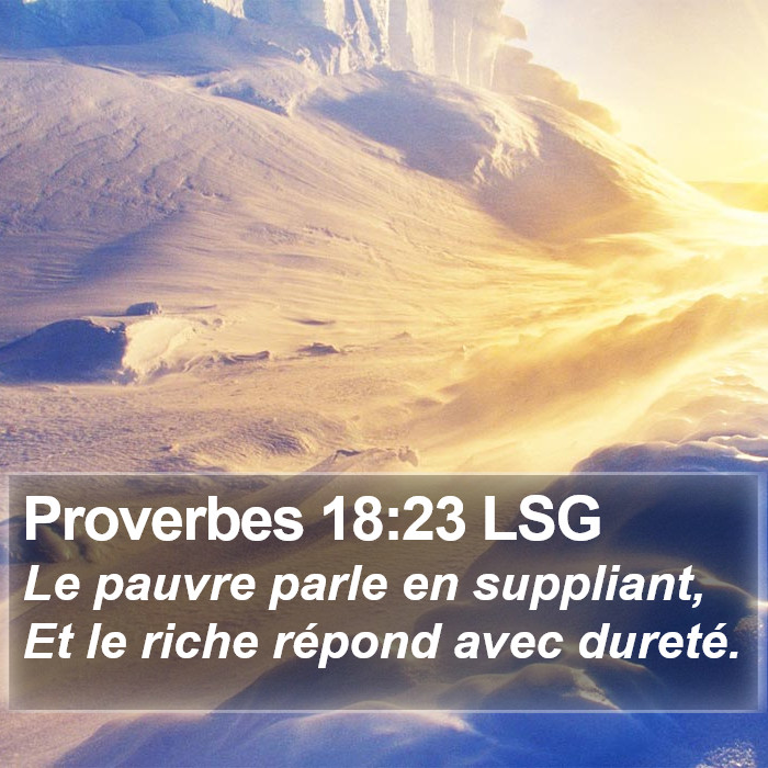 Proverbes 18:23 LSG Bible Study