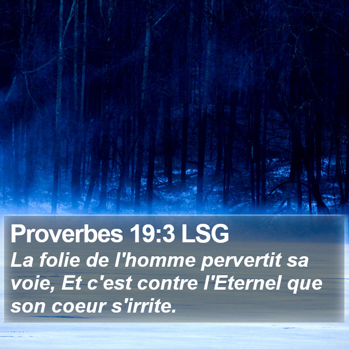 Proverbes 19:3 LSG Bible Study
