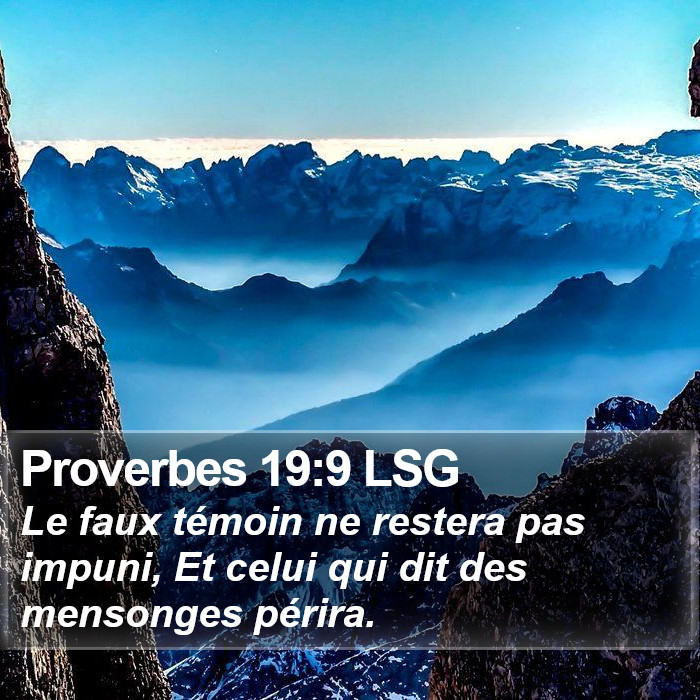 Proverbes 19:9 LSG Bible Study