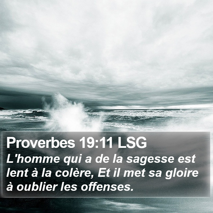 Proverbes 19:11 LSG Bible Study