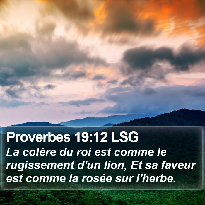 Proverbes 19:12 LSG Bible Study