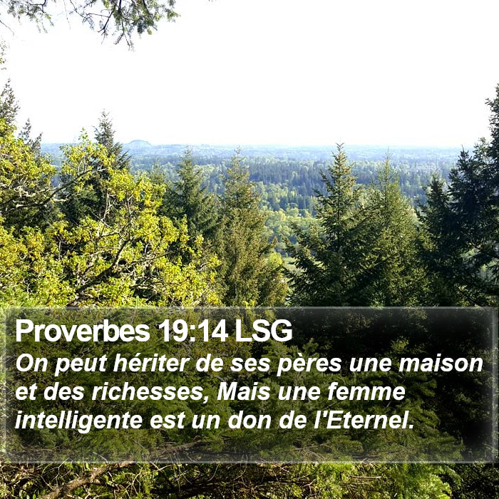 Proverbes 19:14 LSG Bible Study