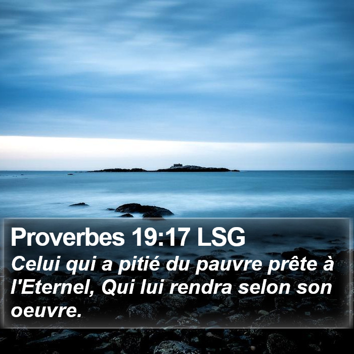 Proverbes 19:17 LSG Bible Study