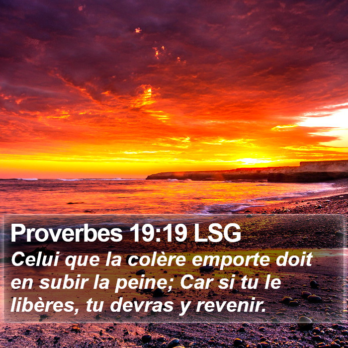 Proverbes 19:19 LSG Bible Study