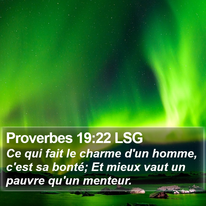 Proverbes 19:22 LSG Bible Study