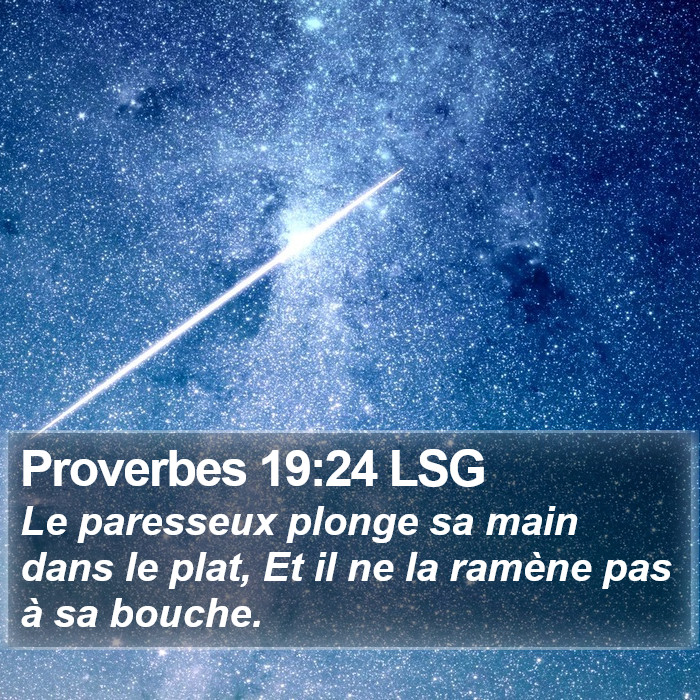 Proverbes 19:24 LSG Bible Study