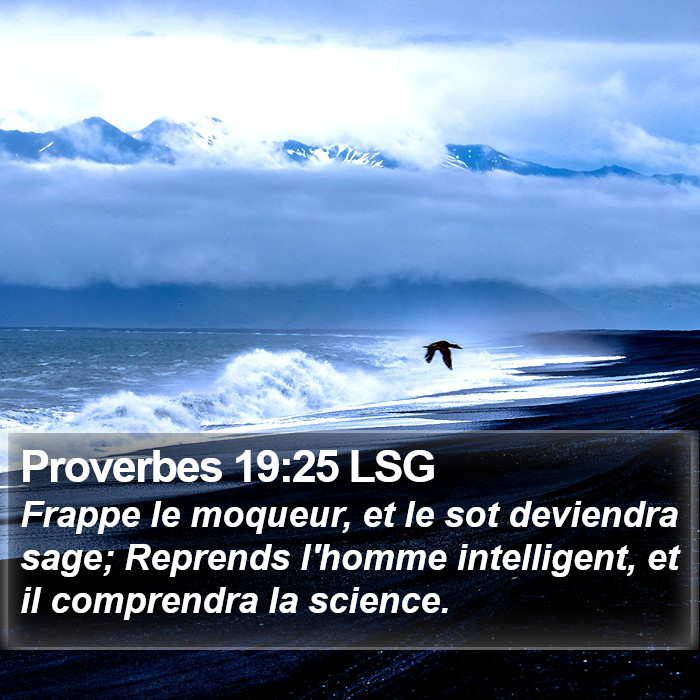 Proverbes 19:25 LSG Bible Study