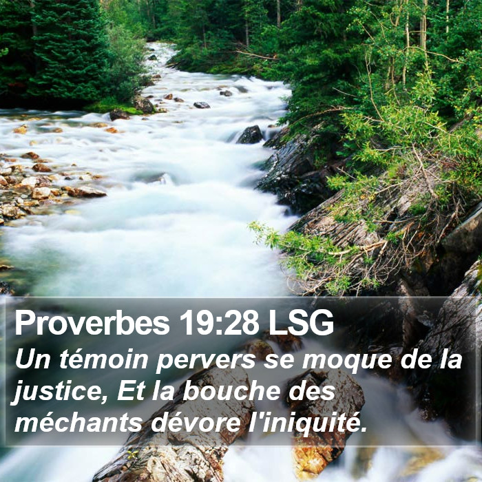 Proverbes 19:28 LSG Bible Study