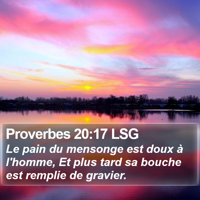 Proverbes 20:17 LSG Bible Study