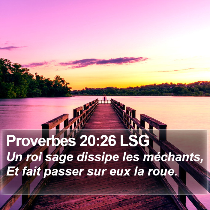 Proverbes 20:26 LSG Bible Study