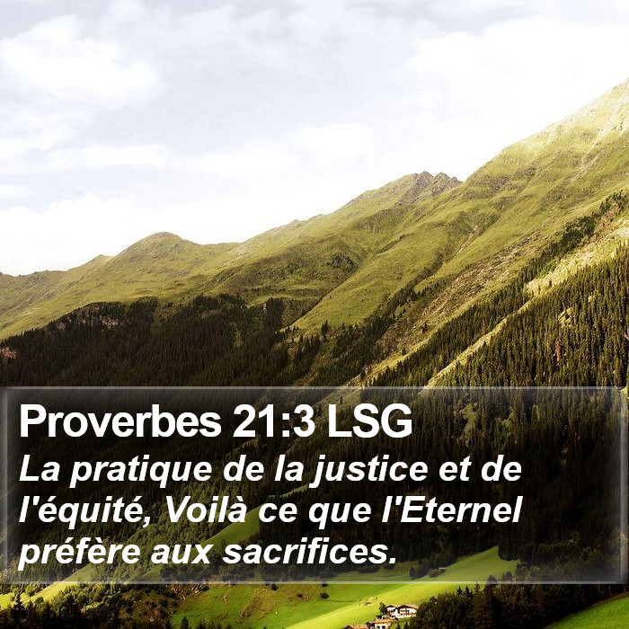 Proverbes 21:3 LSG Bible Study