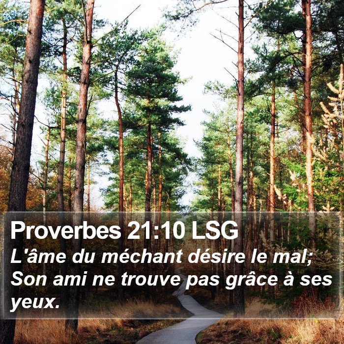Proverbes 21:10 LSG Bible Study