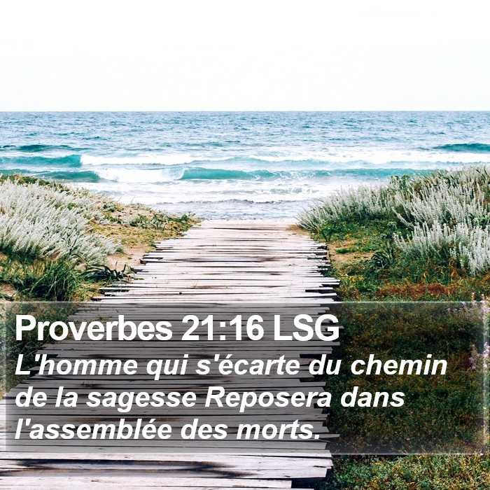 Proverbes 21:16 LSG Bible Study