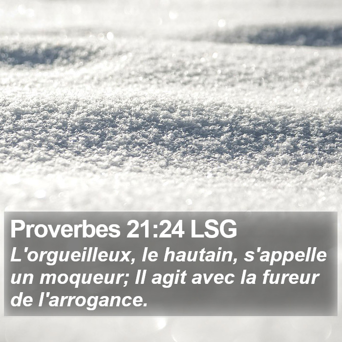 Proverbes 21:24 LSG Bible Study