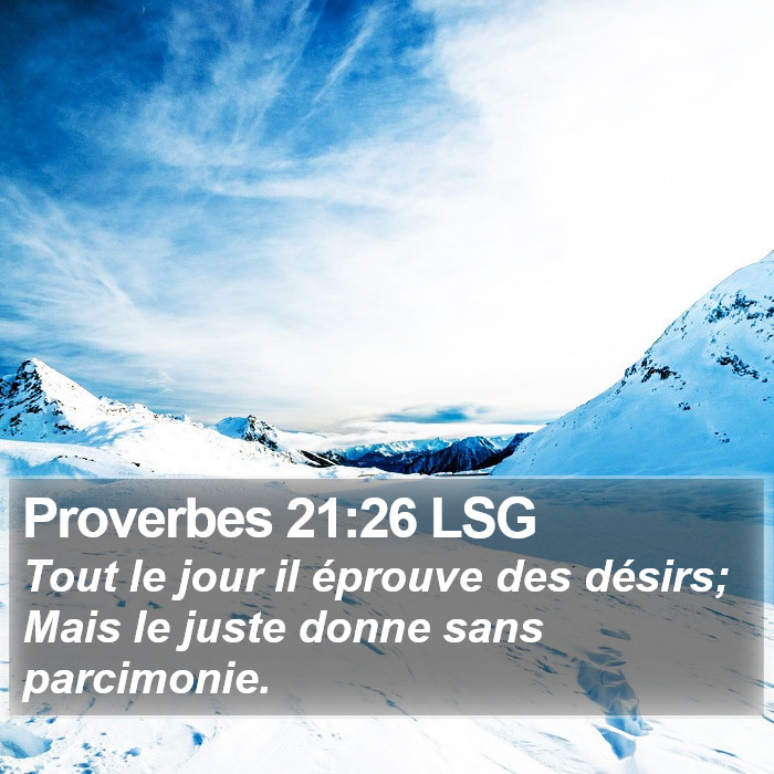 Proverbes 21:26 LSG Bible Study