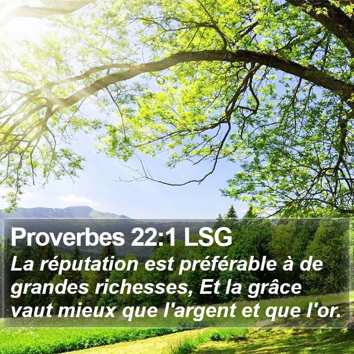 Proverbes 22:1 LSG Bible Study
