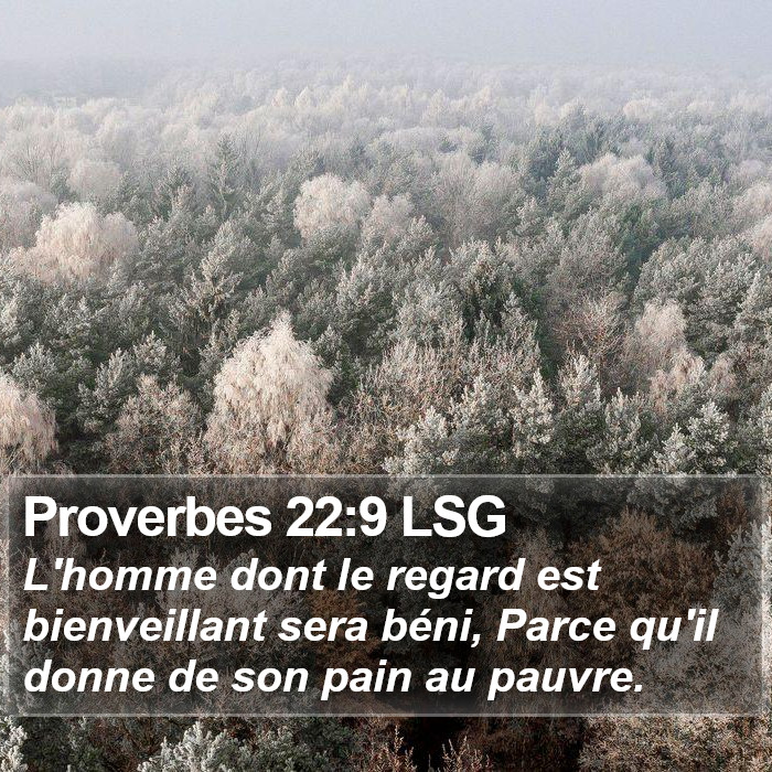 Proverbes 22:9 LSG Bible Study