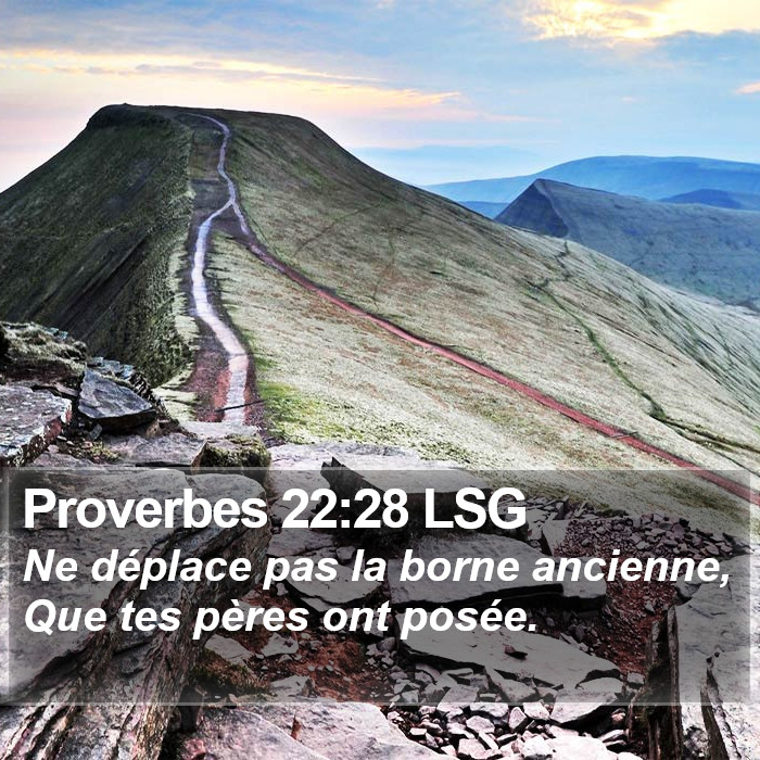 Proverbes 22:28 LSG Bible Study