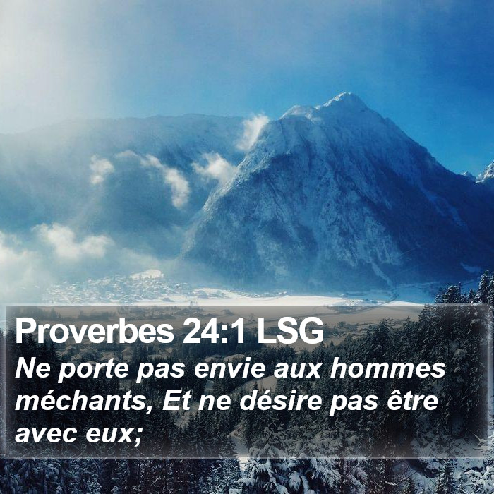 Proverbes 24:1 LSG Bible Study