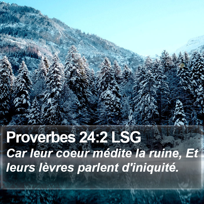 Proverbes 24:2 LSG Bible Study