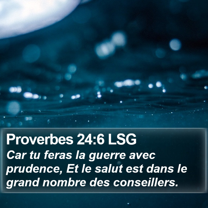 Proverbes 24:6 LSG Bible Study