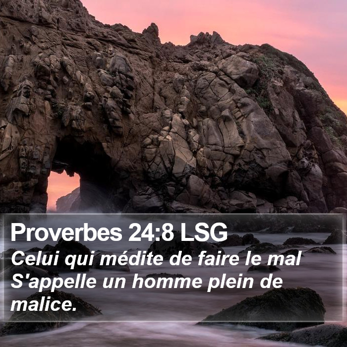 Proverbes 24:8 LSG Bible Study