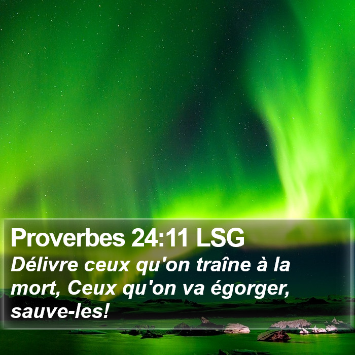 Proverbes 24:11 LSG Bible Study