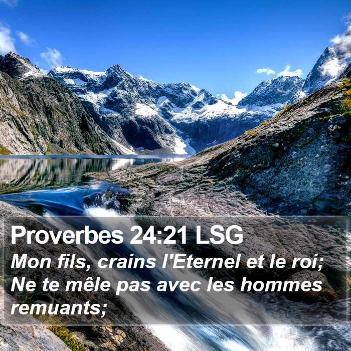 Proverbes 24:21 LSG Bible Study